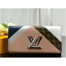 Louis Vuitton Epi Bőr Twist Pénztárca Fehér Rózsaszín M60996