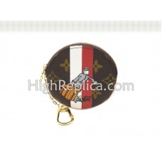 Louis Vuitton Monogram Vőlegény Kerek Érmetáska Piros