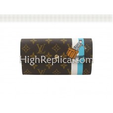 Louis Vuitton Monogram Vőlegény Pénztárca Cipzáras Zsebbel Kék